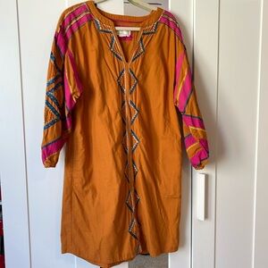 Anthropology dress , puffy sleeves